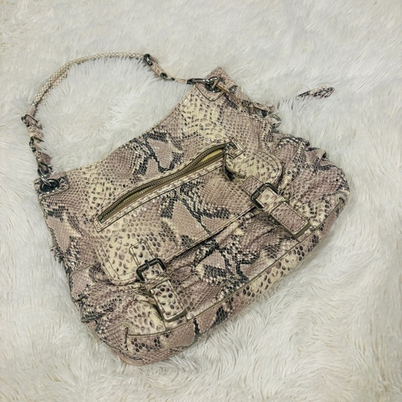 Cole Haan Snake Skin Bailey Roccia Shoulder Bag Purse - Picture 1 of 14